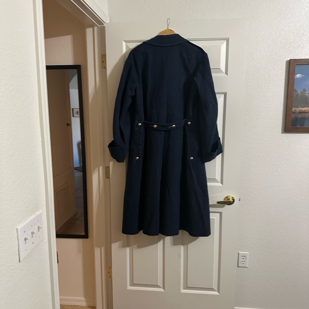 World War I Swiss Military Men's Wool Navy Double-Breasted Coat size 38 - Picture 2 of 6